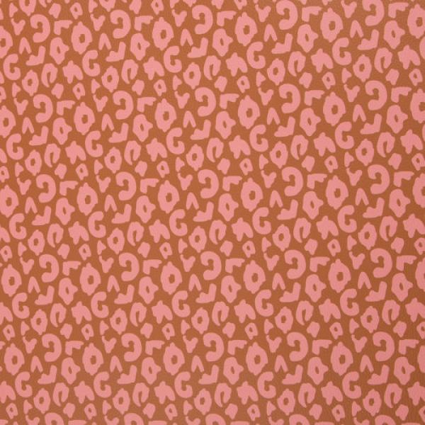50x70 cm Zuschnitt Kunstleder Happy Collection Leo Terracotta/Lachs by Cherry Picking von Swafing